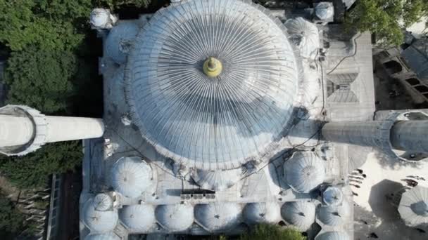 Mezquita de Sultán Eyup, Vista aérea de la mezquita de Sultán Eyup — Vídeo de stock