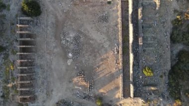 Antik şehrin insansız hava aracı görüntüsü