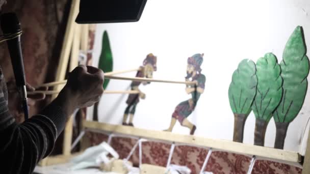 Shadow puppet game — Stock Video