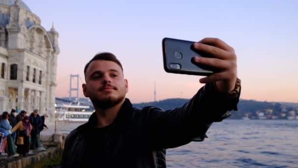 Selfie con Estambul — Vídeo de stock