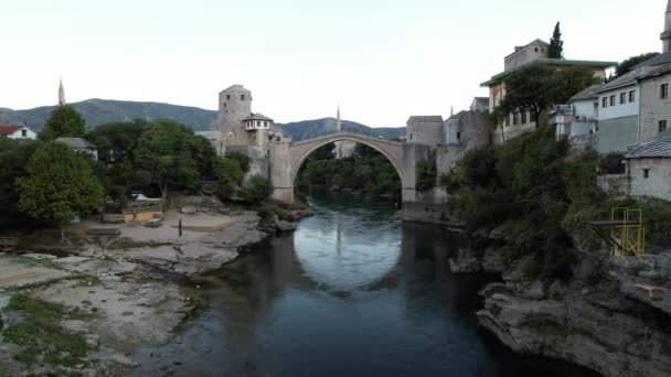 波斯尼亚老桥 — 图库视频影像
