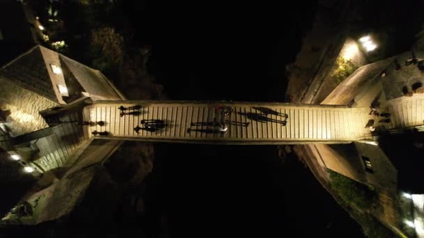 Воздушный мост Мостар — стоковое видео