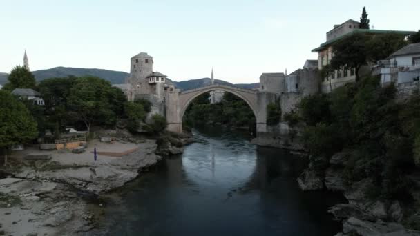 Aerial Stari Most — 图库视频影像