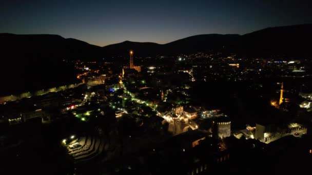 Pencahayaan Gedung Bosnia — Stok Video