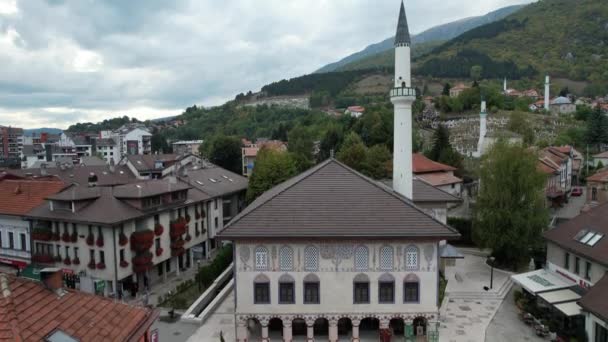 Moskeeën in Travnik — Stockvideo