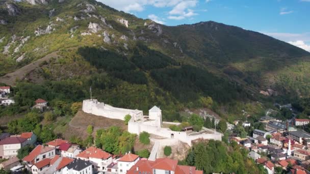 Castelo de Montanhas em Travnik — Vídeo de Stock