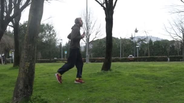 Jogging no parque — Vídeo de Stock