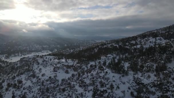 空中雪山山脉 — 图库视频影像