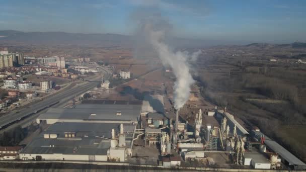 Vista aérea da fábrica — Vídeo de Stock