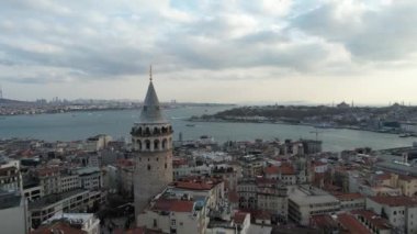 Turistik Galata Kulesi Sahnesi