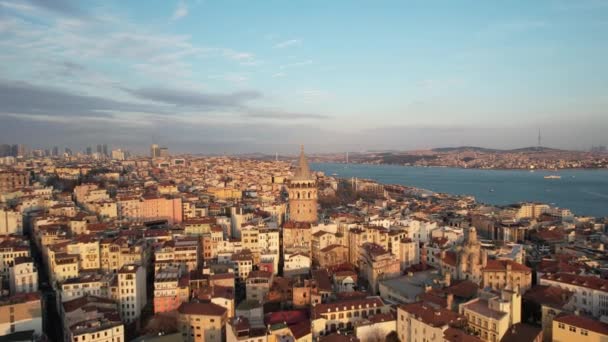 Wieża Galata w Stambule — Wideo stockowe