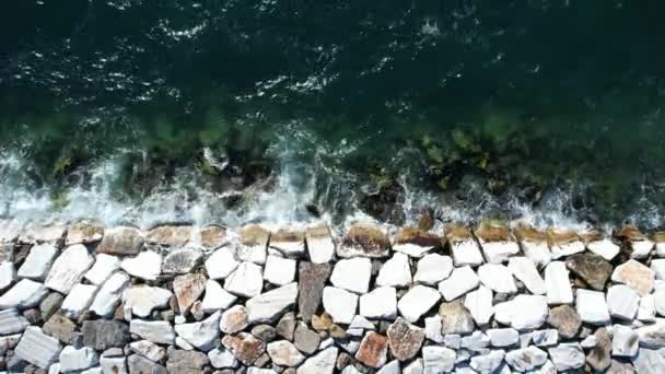 海浪冲向岸边 — 图库视频影像