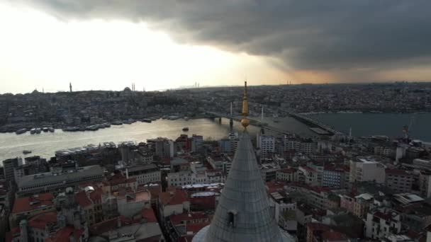 Galata Tower Landscapes — Stock Video