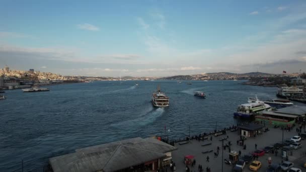Algemeen zicht op Bosporus — Stockvideo