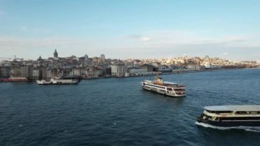 Aerial Istanbul Şehir Hatları Feribotu
