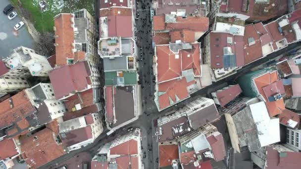 Vista a volo d'uccello di Galata Streets — Video Stock