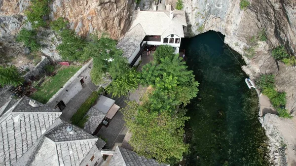 Aerial Blagaj Lodge — стокове фото