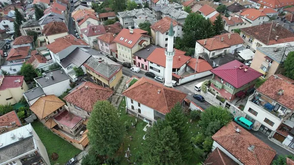 Moschea di Ulomljenica vista drone — Foto Stock