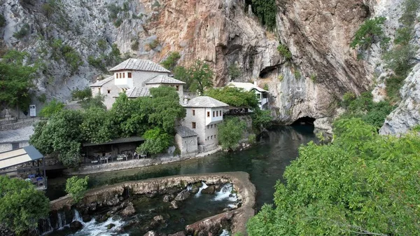 Drohnenblick Blagaj Tekija — Stockfoto