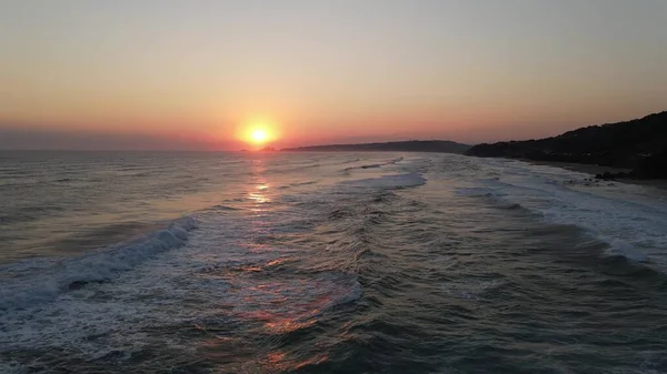 Gündoğumu Deniz Havadan Görünümü — Stok fotoğraf