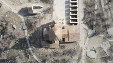 Aerial Historical Church On Van