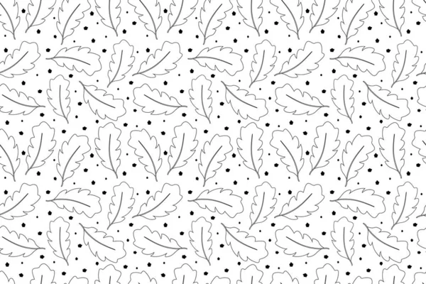 Délicates Feuilles Sauvages Motif Plantes Champ Motifs Botaniques Sans Couture — Image vectorielle