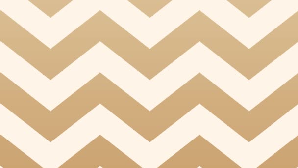 Smooth Brown Zigzag Pattern Animated Golden Geometric Seamless Pattern Digital — Stock Video