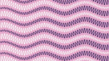 Aralıksız şeritler arkaplan 3 boyutlu hareketsiz döngü, hareket eden dalgalar arkaplan, mor renkli karışık çizgilerin animasyonu, mor ve mor çizgili renklerde pürüzsüz ve döngü