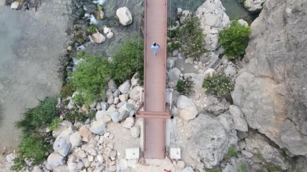 Yerkopru Waterfall Bridge Mersin Province Bridge Built Blue Waterfall Water — Wideo stockowe
