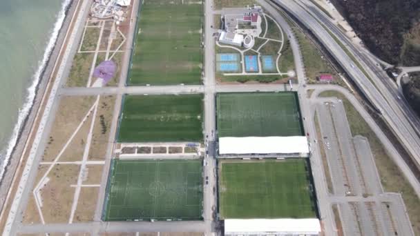 Aerial View Trabzonspors Antrenman Football Fields Drone Shot Football Fields — Stock video