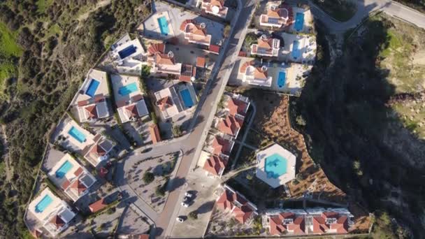 Drone View Famous Holiday Sites Cyprus Tourist Hotels Built Summer — Stock videók