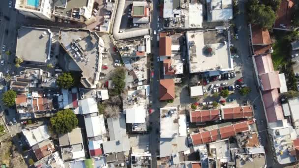 Aerial Drone View City Settlement Apartments City Kyrenia View Buildings — Stock videók