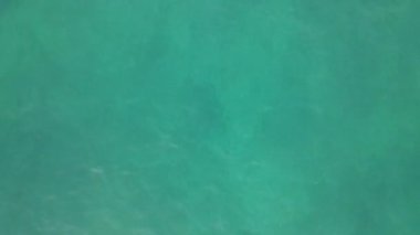 Aerial drone view of turquoise sea waves, sea waves shining with sunlight, view of clear beautiful waves in the sea, turquoise background image