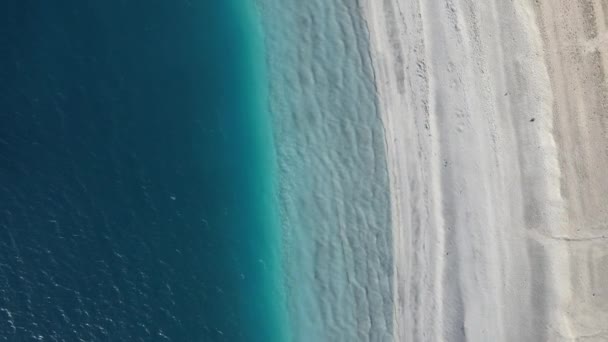Aerial Drone Footage Volcanic Lake Salda Famous Crater Lake Salda — ストック動画