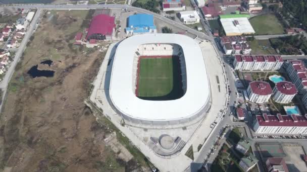 Aerial Drone View Ordy City Newly Built Football Stadium Turkey — 图库视频影像