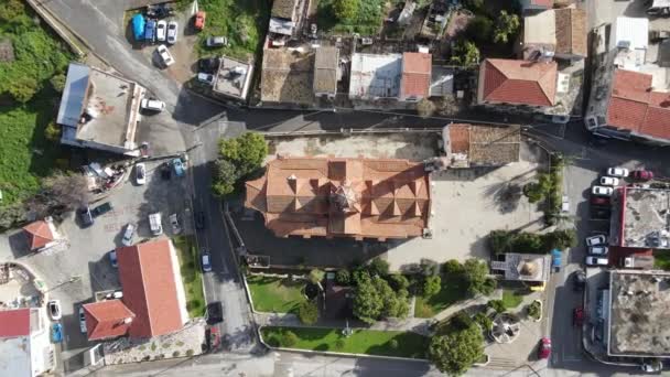 Drone View Roof Historical Esentepe Mosque Kyrenia Historical Beauties Cyprus — Stock videók