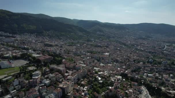 Drone View Urban City Bursa City Wide Angle Drone View — Vídeos de Stock