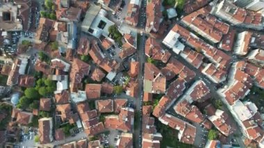 Aerial around of bursa mosque, settlement image of the touristic city of turkey, ottoman architecture touristic sightseeing areas image