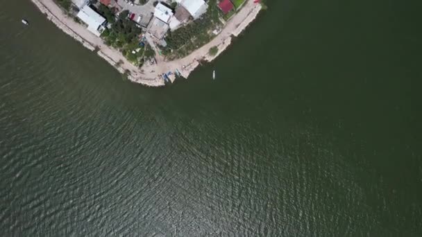 Drone View Village Lake Touristic Bursa Village Settled Lake Touristic — Stok video