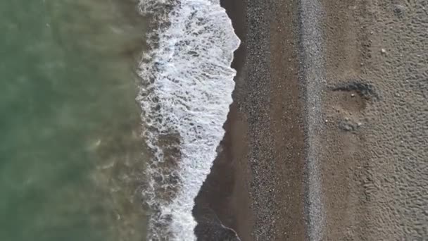 Wellen Die Land Krachen Wasser Das Auf Die Küste Trifft — Stockvideo