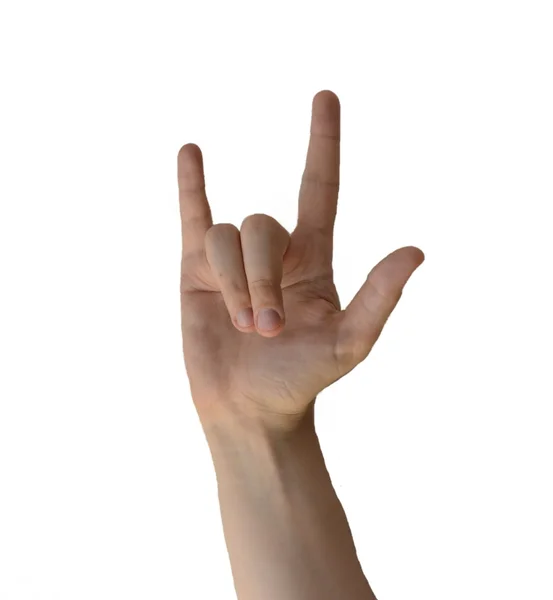Teckenspråk "Jag älskar dig" hand — Stockfoto