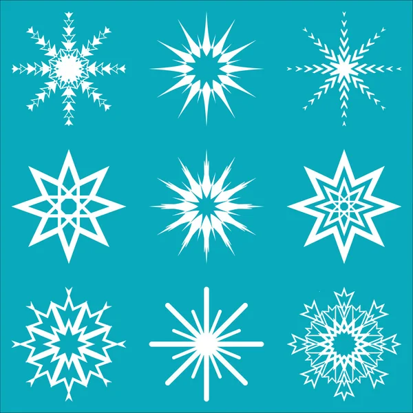 Snowflakes vector set — Stock Vector