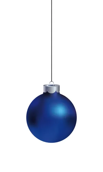 Vecteur réaliste boule de Noël bleue — Image vectorielle