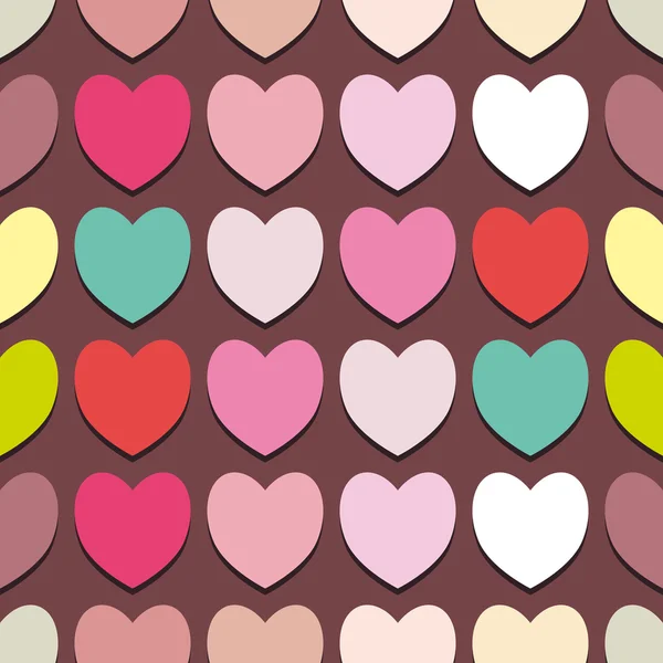 Seamless pattern with hearts,vector illustration — Stock Vector