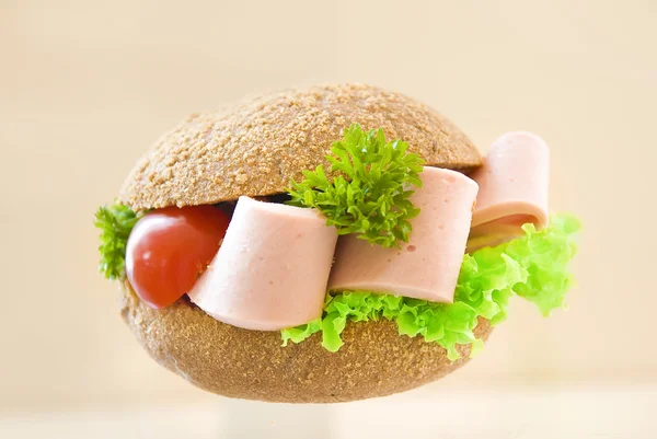 Sandwich with brown bread — Stock Photo, Image