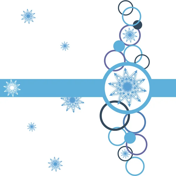 Fondo de Navidad con copos de nieve vector — Vector de stock