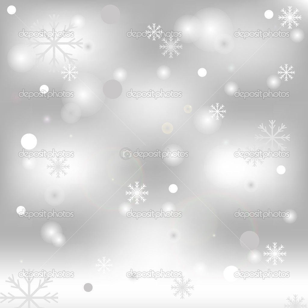 雪の結晶と火花のベクトルと銀のクリスマスの背景 ストックベクター C Lena Livaya