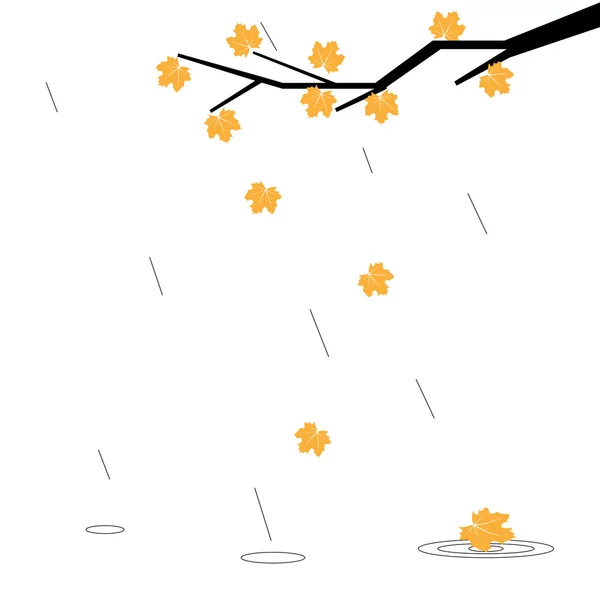 Autumn rain — Stock Vector