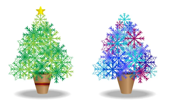 Christmas trees — Stock Vector