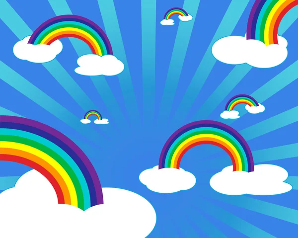 Rainbow sky — Stock Vector